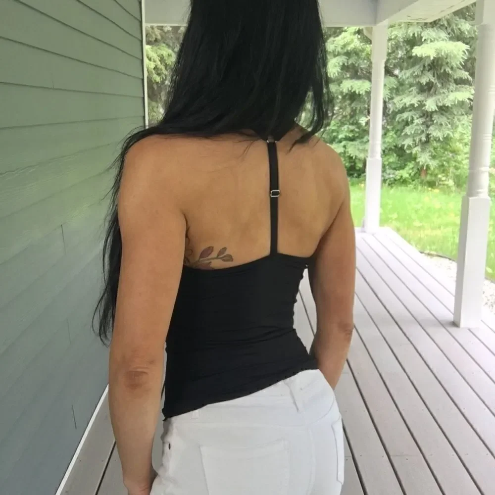 Dynamic Fashion Black seamless Y back tank